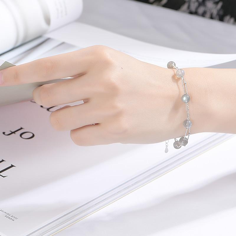 Bracelet en argent pierre de lune