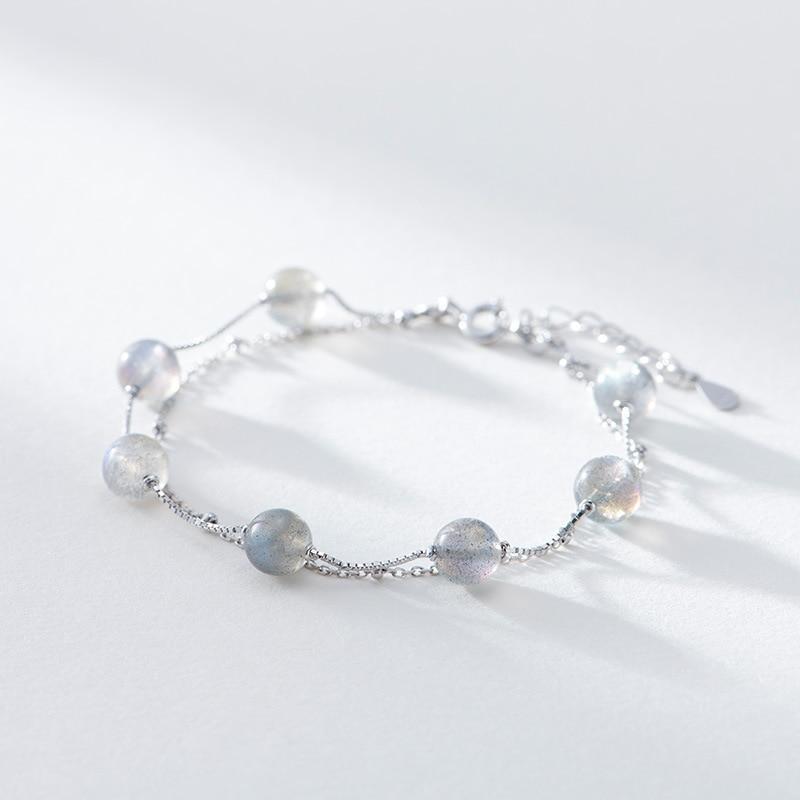Bracelet en argent pierre de lune