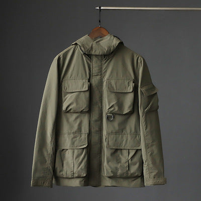 Veste homme coupe-vent et imperméable à poches multiples