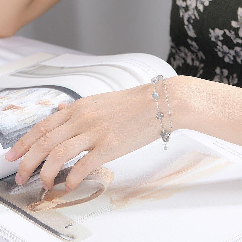 Bracelet en argent pierre de lune