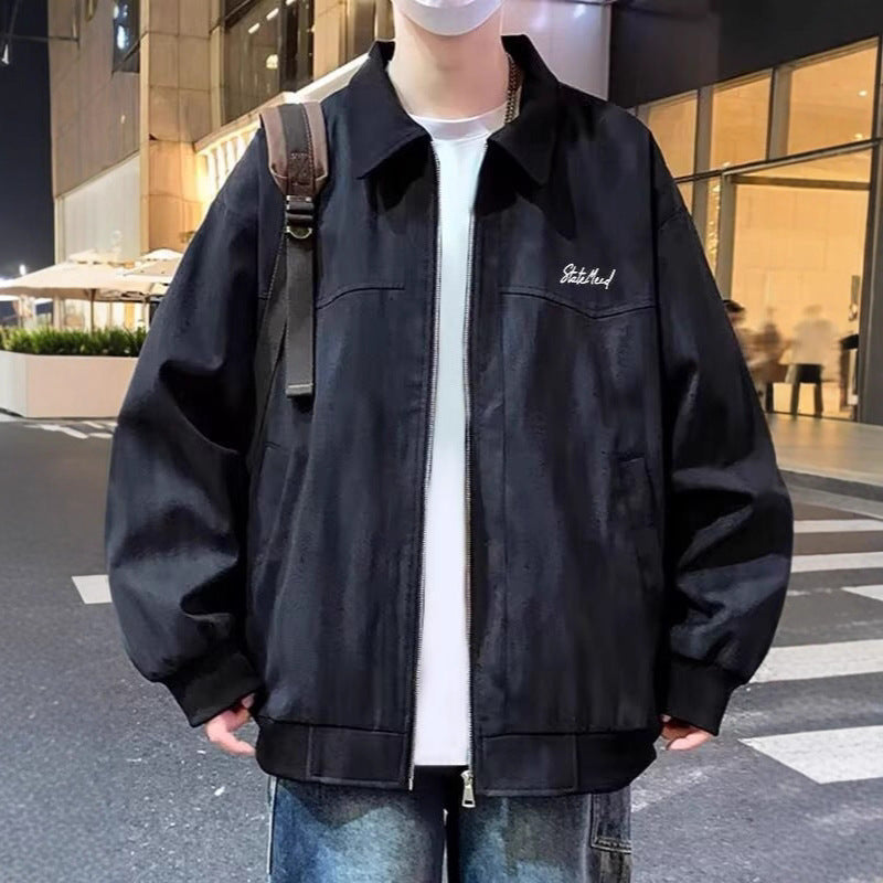 Veste imprimée grande taille tendance bad boy décontractée et polyvalente pour homme