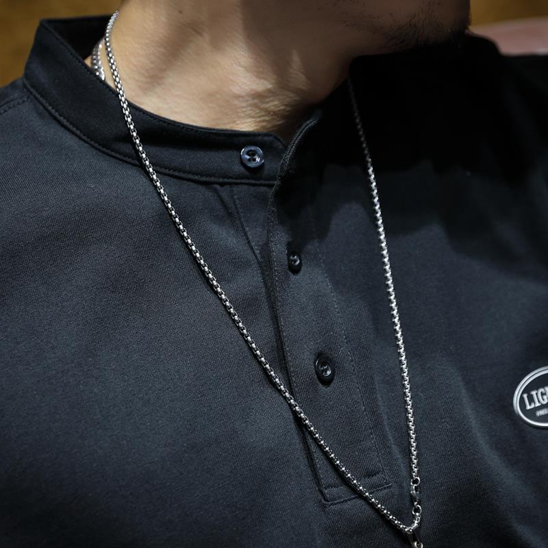 T-shirt d'automne pour homme, manches longues, 100 % coton