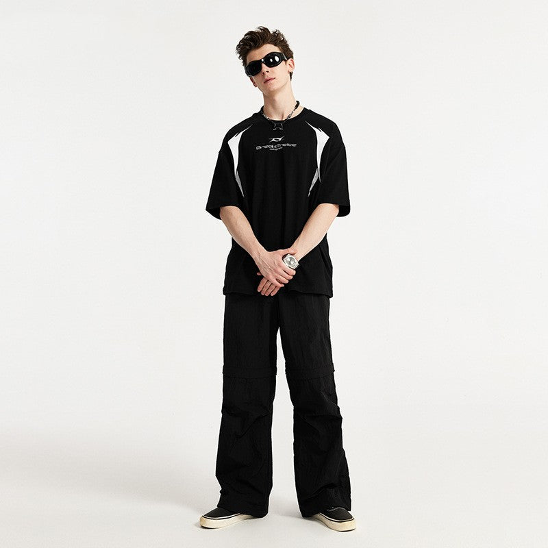 T-shirt imprimé homme à manches courtes, style simple et tendance