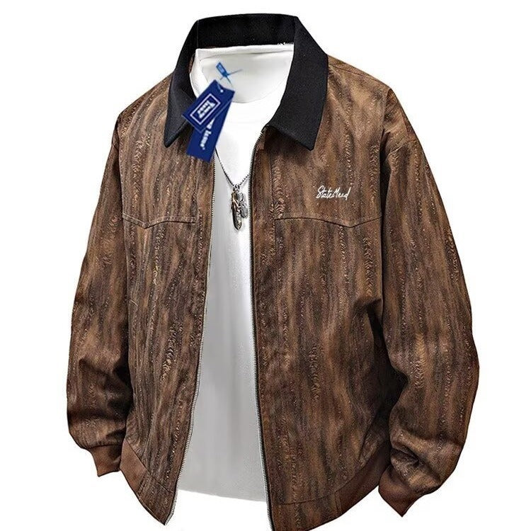 Veste imprimée grande taille tendance bad boy décontractée et polyvalente pour homme