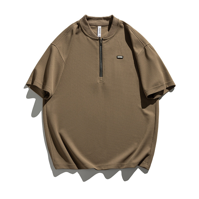 T-shirt homme à manches courtes et demi-zip