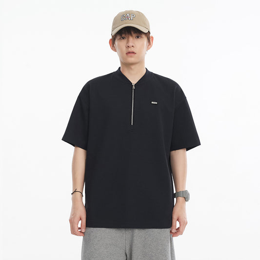 T-shirt homme à manches courtes et demi-zip