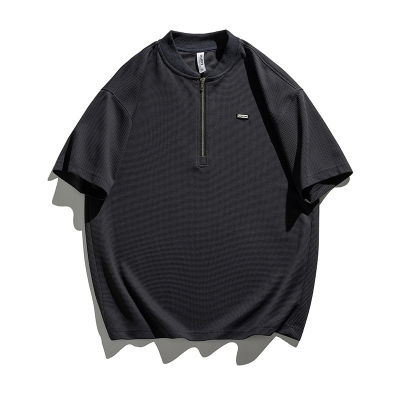 T-shirt homme à manches courtes et demi-zip